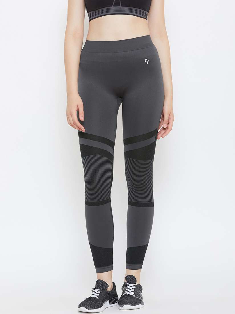 Buy C9 AIRWEAR Women Grey Black Colourblocked Tights Tights for Women 10189751 Myntra