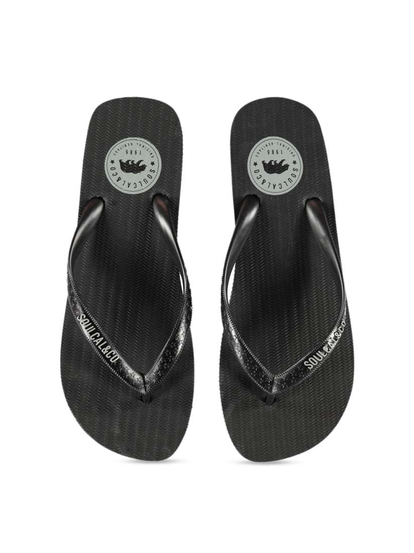 Buy SoulCal Men Black Printed Thong Flip Flops Flip Flops for Men 10195709 Myntra