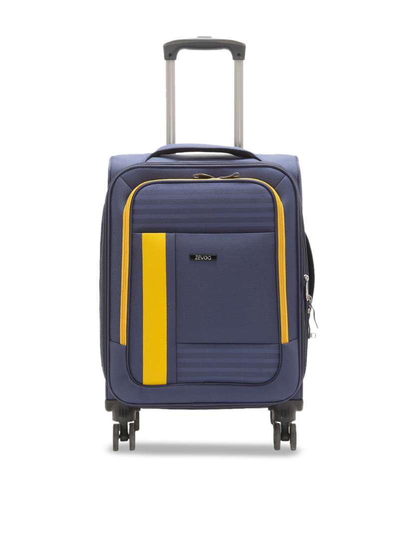 Buy ZEVOG Blue Solid Vinco Soft Sided Medium Trolley Bag Trolley Bag for Unisex 10217553 Myntra