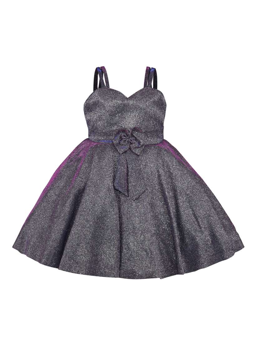 Buy Wish Karo Girls Grey Purple Fit and Flare Dress Dresses for Girls 10428850 Myntra