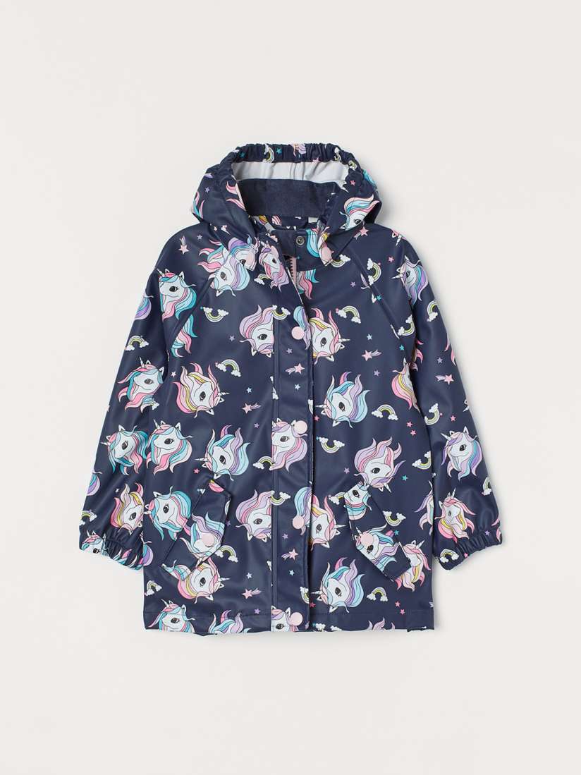 Buy H M Girls Blue Printed Rain Jacket Jackets for Girls 10439200 Myntra