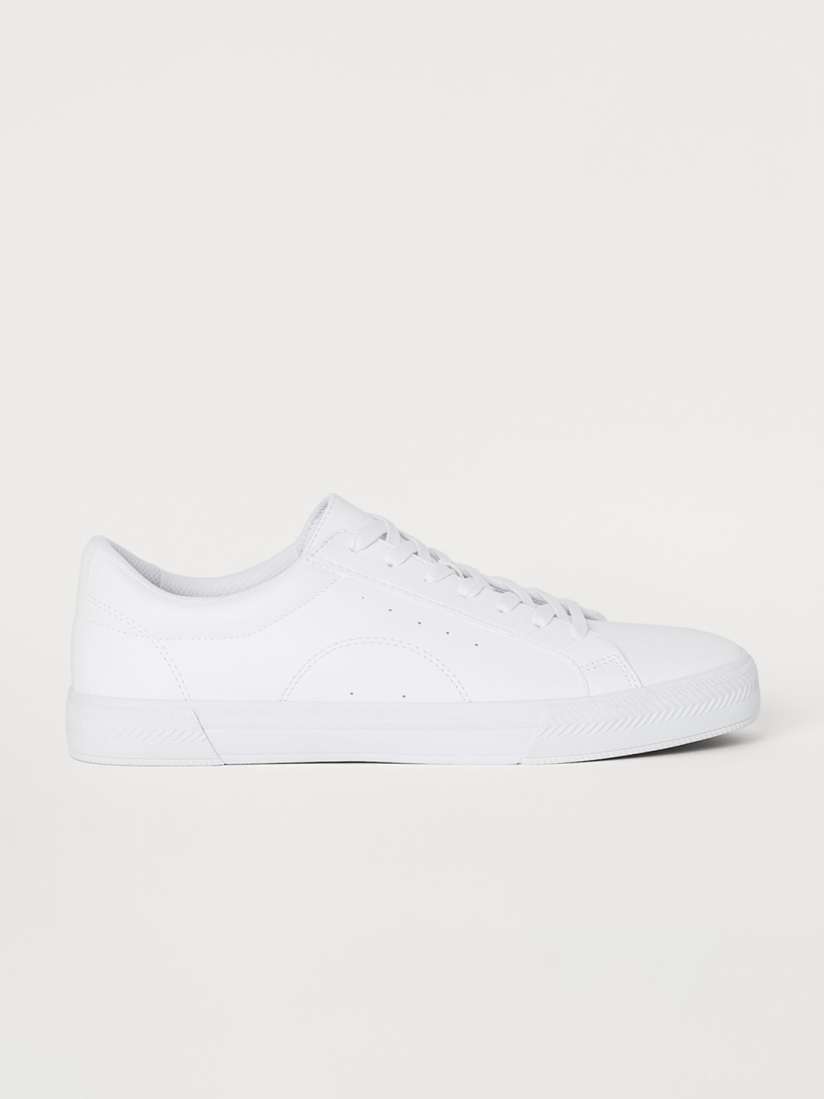 Mens casual white trainers online