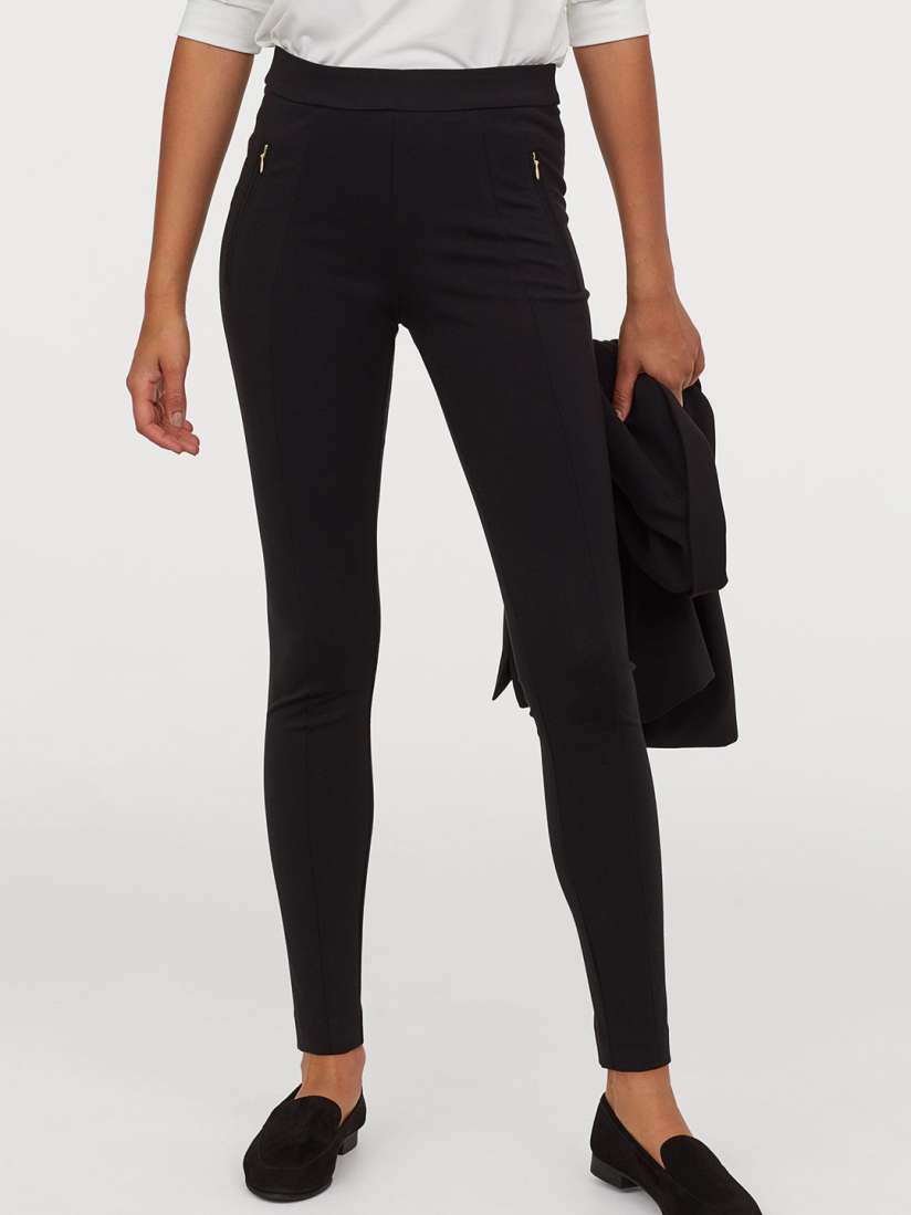 Buy H M Women Black Solid Dressy leggings Leggings for Women 10436916 Myntra