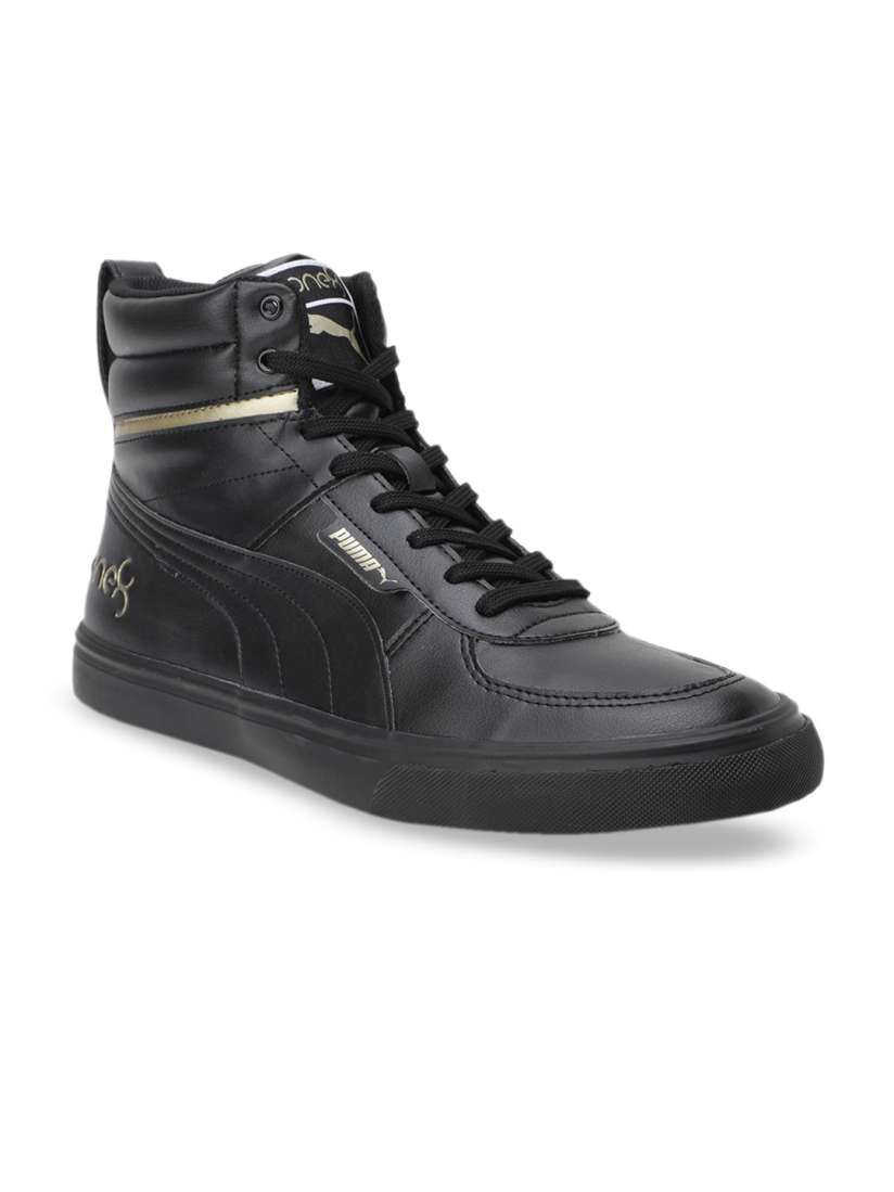 Buy Puma Men Black Solid Synthetic One8 Mid High Top Sneakers Casual Shoes for Men 10442760 Myntra