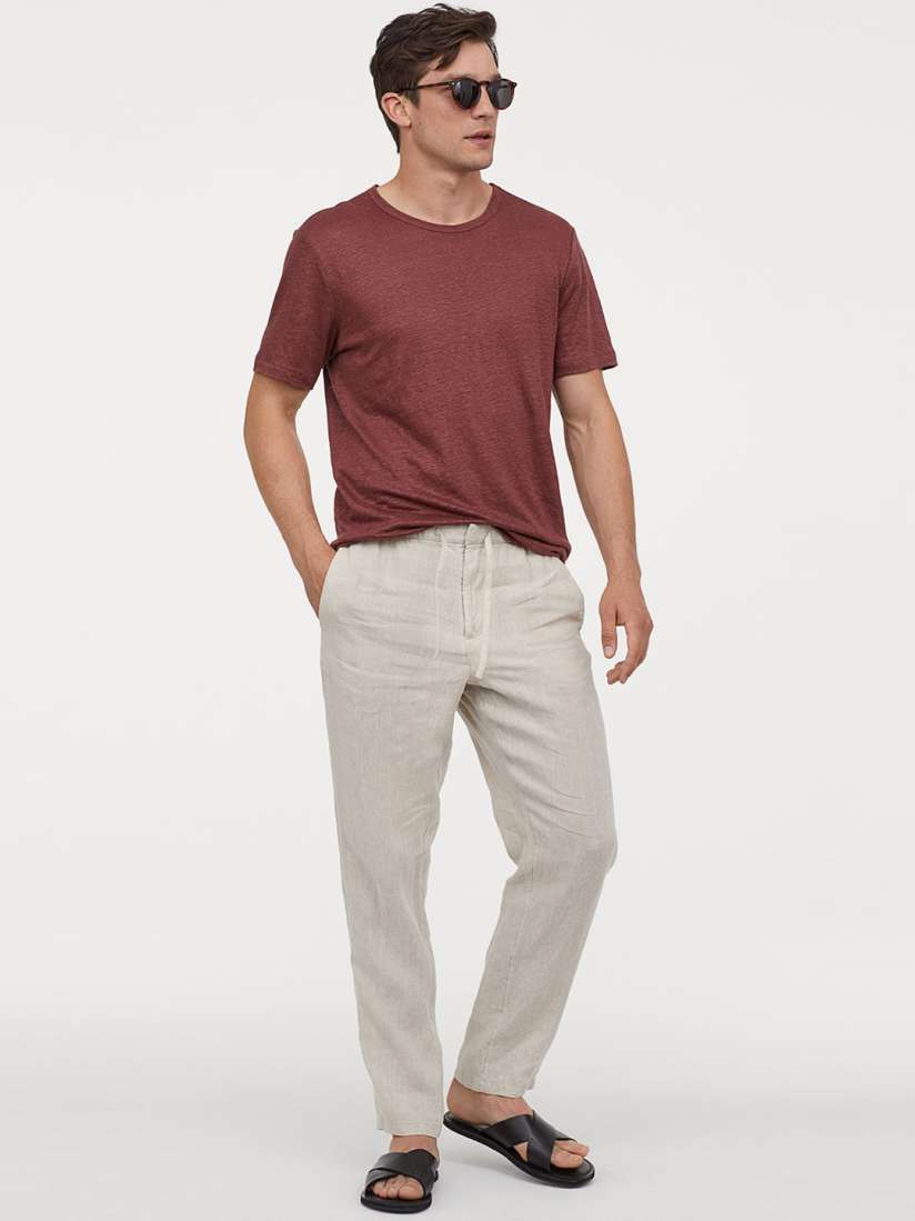 Mens linen trousers h&m store