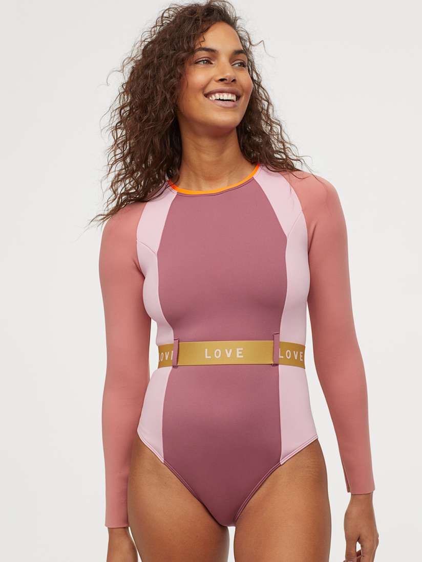 Long sleeve swimsuit h&m top