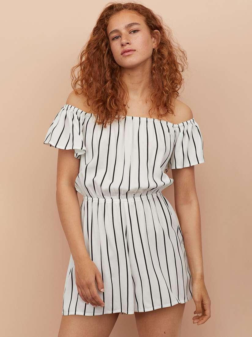 H&m white playsuit cheap