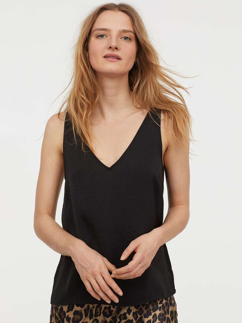 Buy V neck satin vest top Tops for Women 10470696 Myntra
