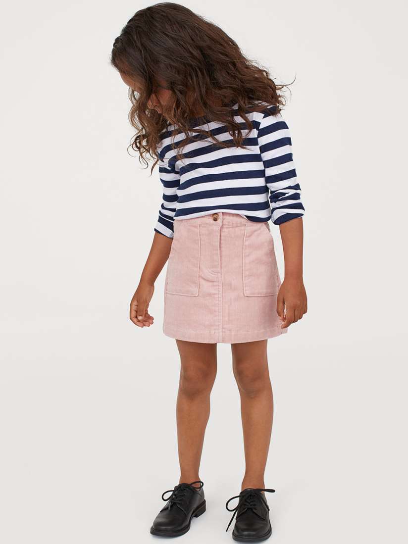 Pink corduroy skirt h&m shop