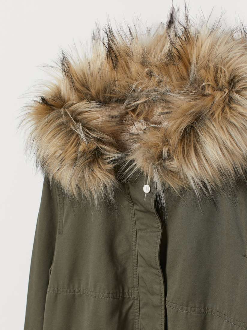 Pile lined parka sale