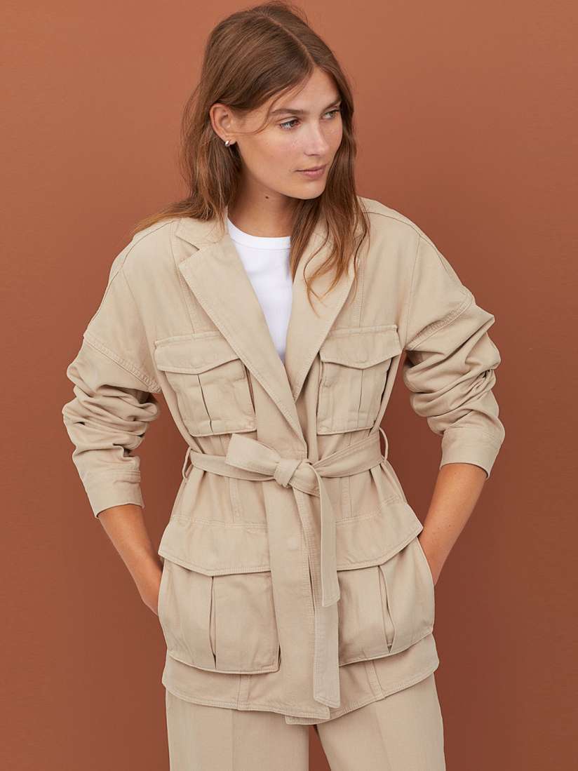 Ladies beige utility jacket hotsell
