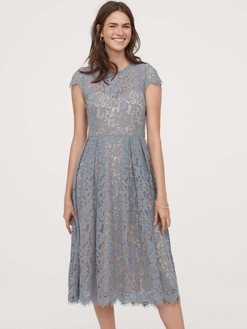 H&m calf length lace dress discount
