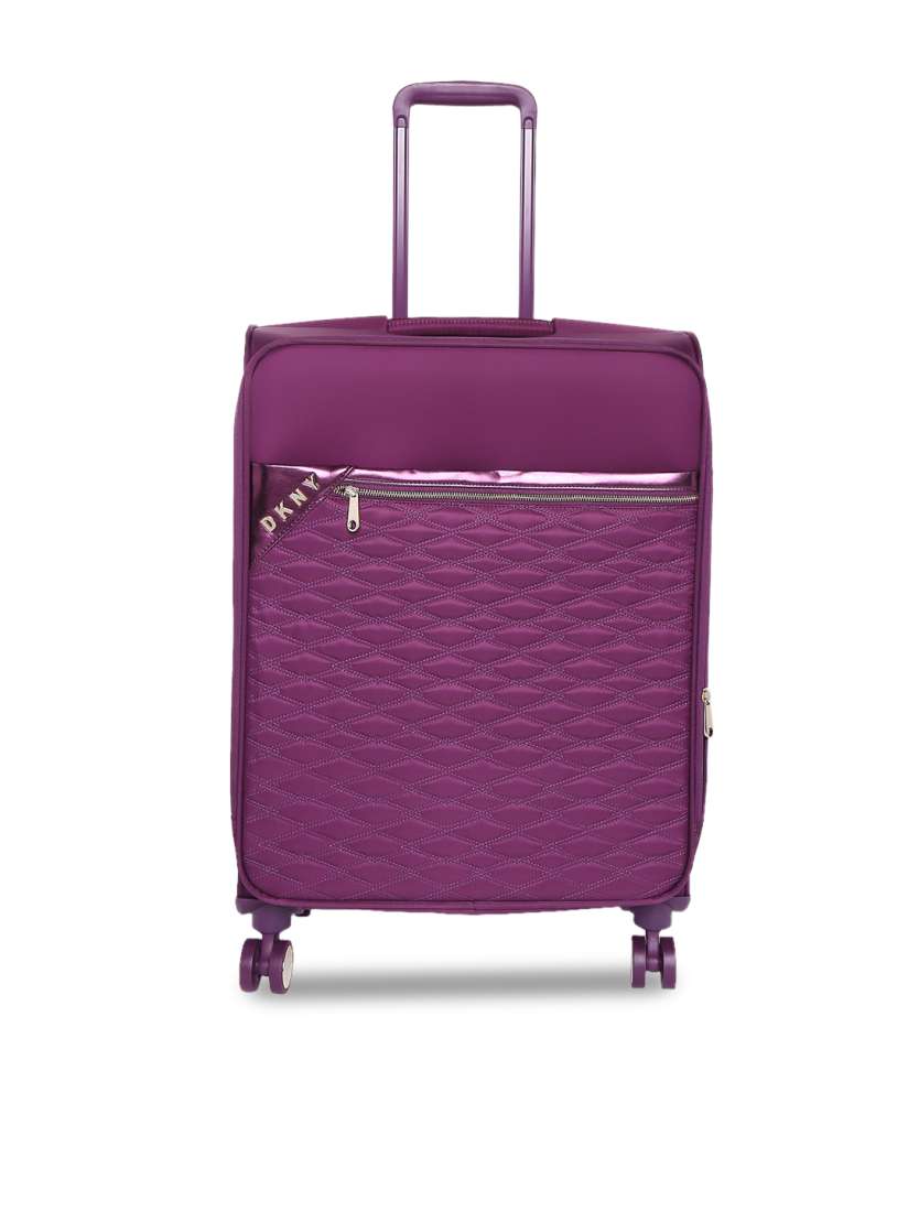 Buy DKNY Unisex Purple Quilted Embrace Soft Sided Large Trolley Suitcase Trolley Bag for Unisex 10373411 Myntra