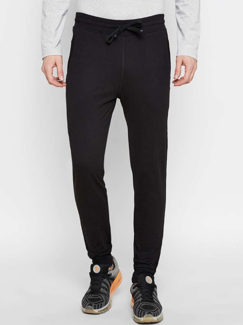 Buy BODYACTIVE Men Black Solid Regular Fit Trackpants Track Pants for Men 10506748 Myntra