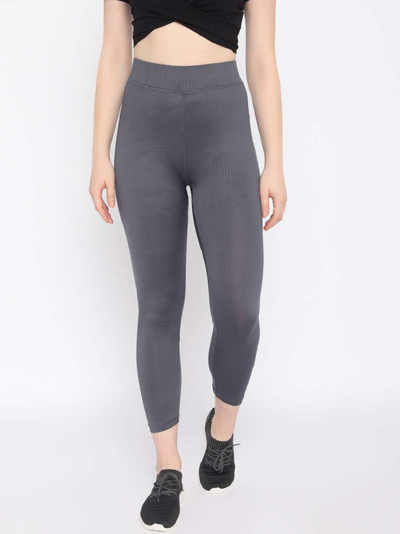 Buy Newport Women s Grey High Waisted Skinny Fit Yoga Pant Track Pants for Women 10520266 Myntra