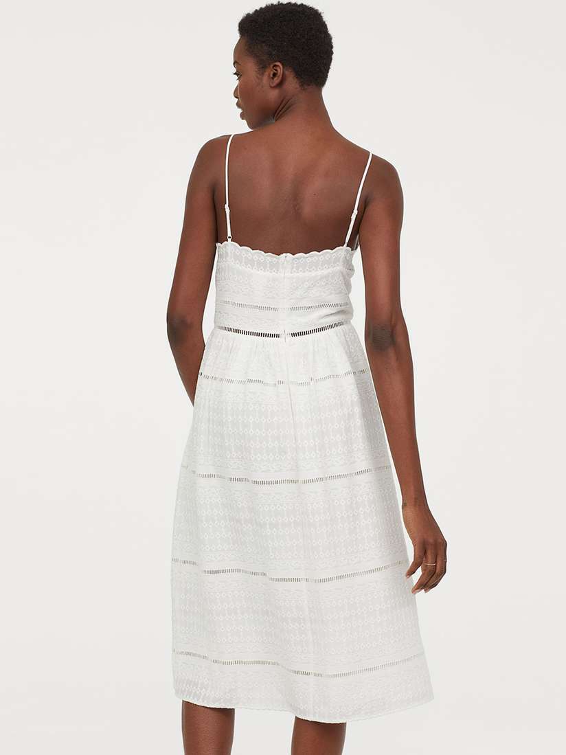 Buy H&M Women White Dress With Embroidery Dresses for Women