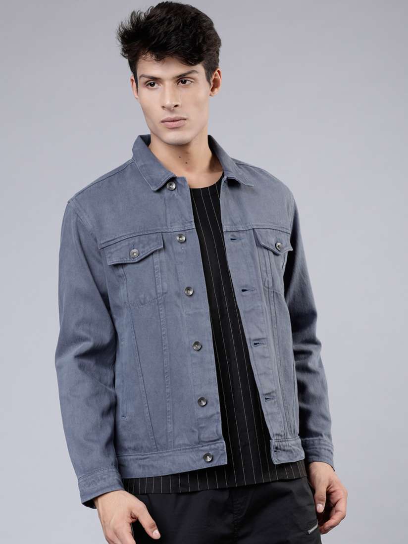 Denim jacket men myntra best sale