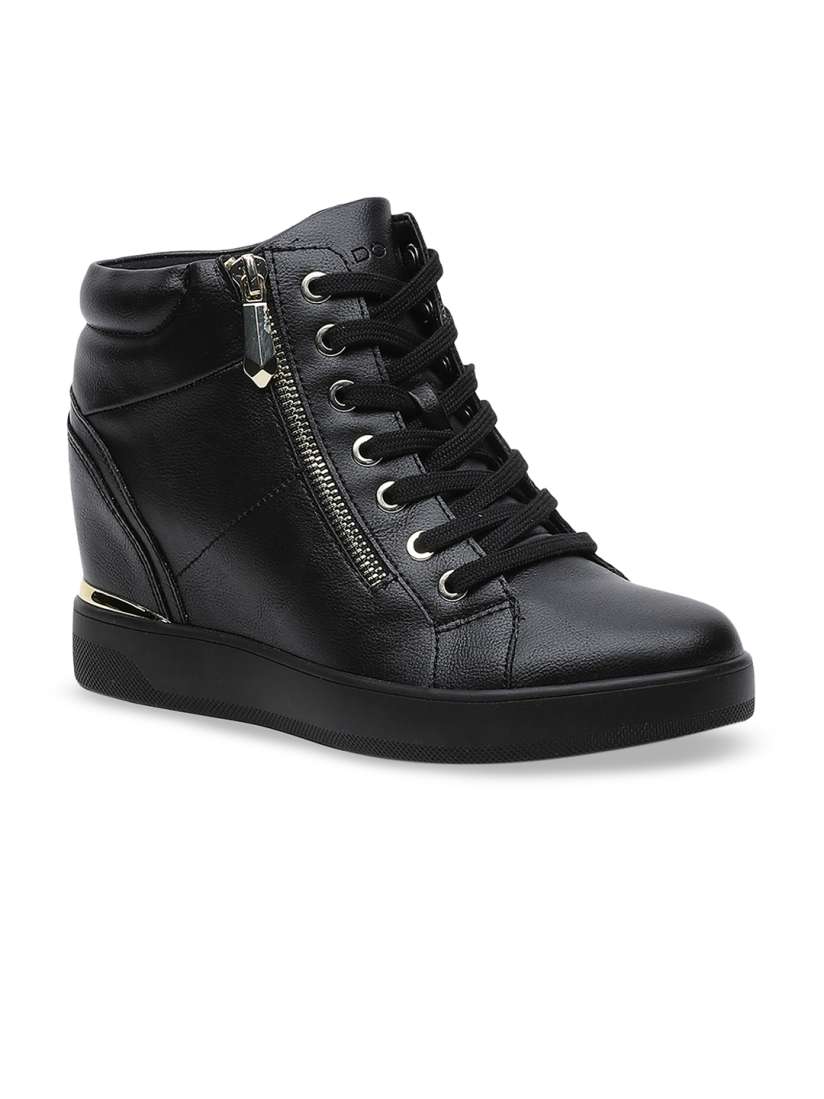 Buy ALDO Women Black Flat Boots Boots for Women 10549554 Myntra