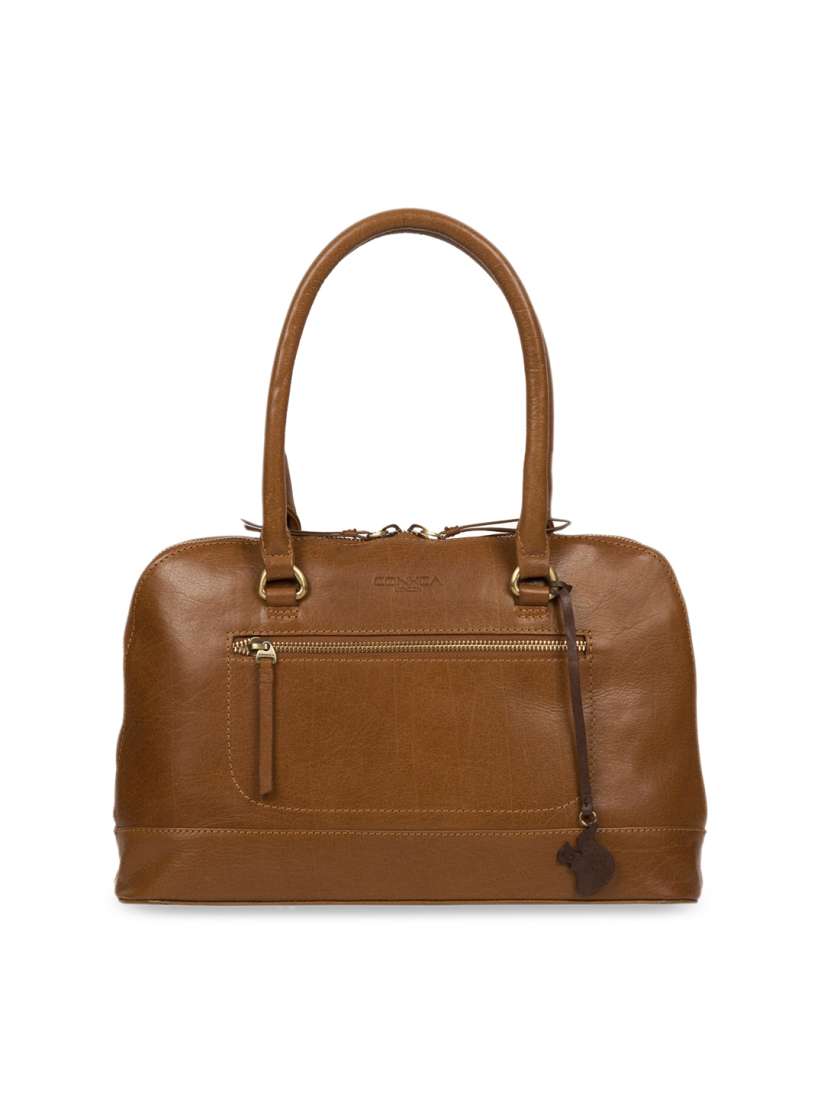 Buy PURE LUXURIES LONDON Women Brown Conkca Collection Genuine Leather Bailey Handbag Handbags for Women 10383653 Myntra