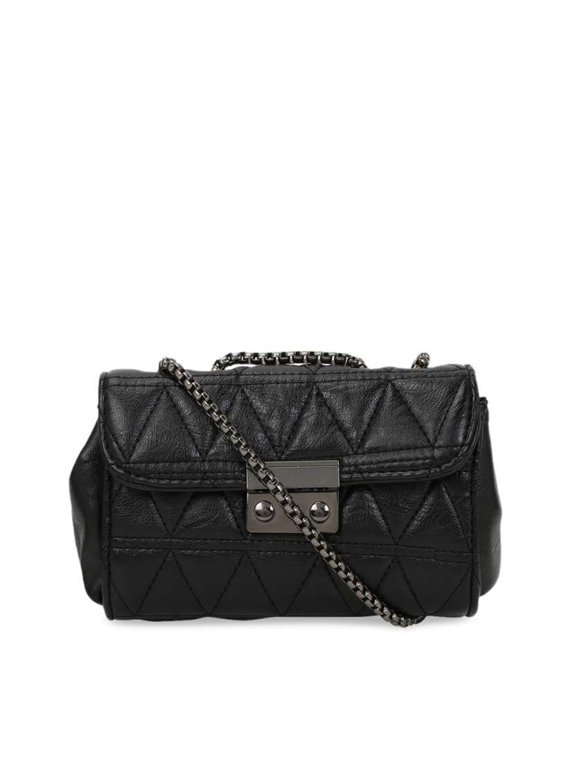 Buy Satchel Bags Black Solid Sling Bag Handbags for Women 10390761 Myntra