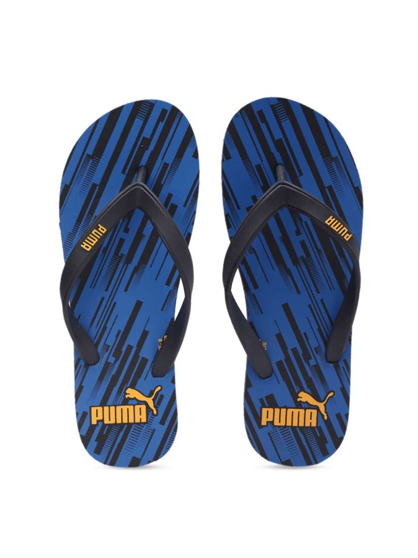 Buy Puma Men Black Blue Printed Thong Flip Flops Flip Flops for Men 10412508 Myntra