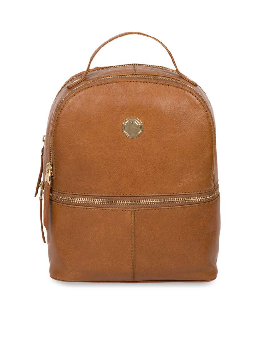 Buy PURE LUXURIES LONDON Women Tan Brown Solid Genuine Leather Lunaria Backpack Backpacks for Women 10688362 Myntra