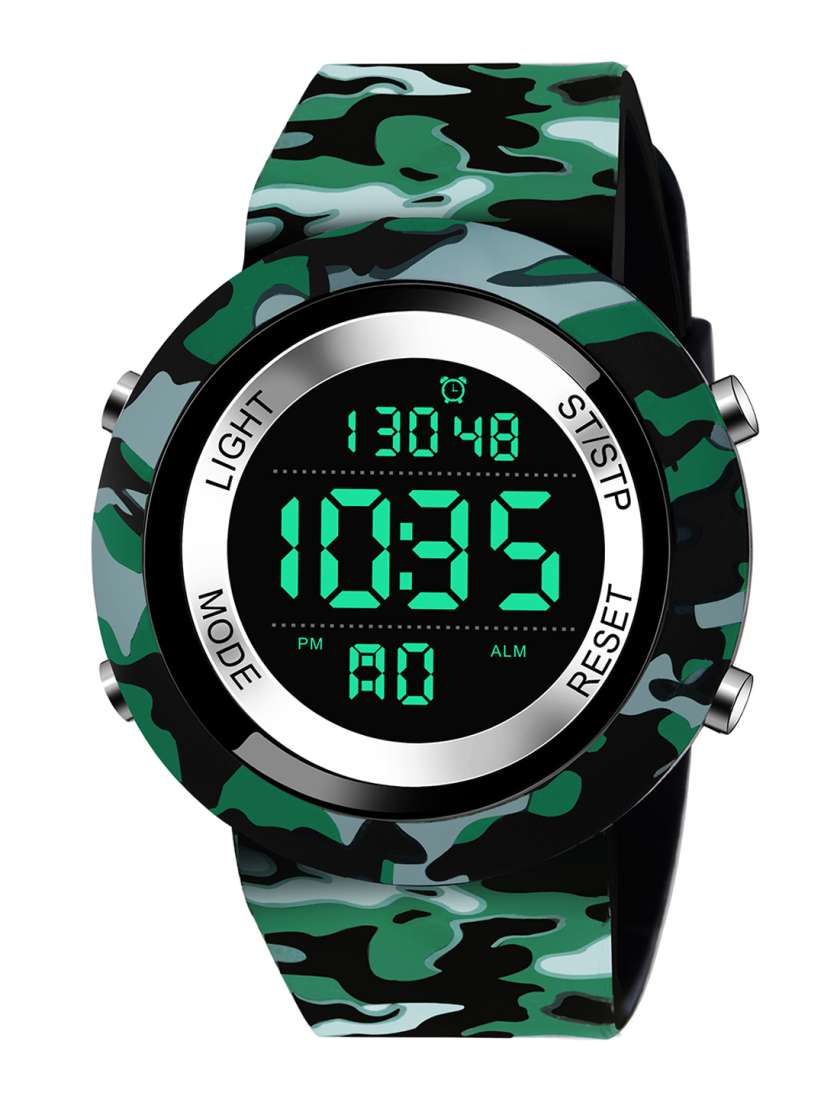 Buy Lamkei Men Black Green Camouflage Printed Digital Watch LAM 1225 Watches for Men 10688324 Myntra