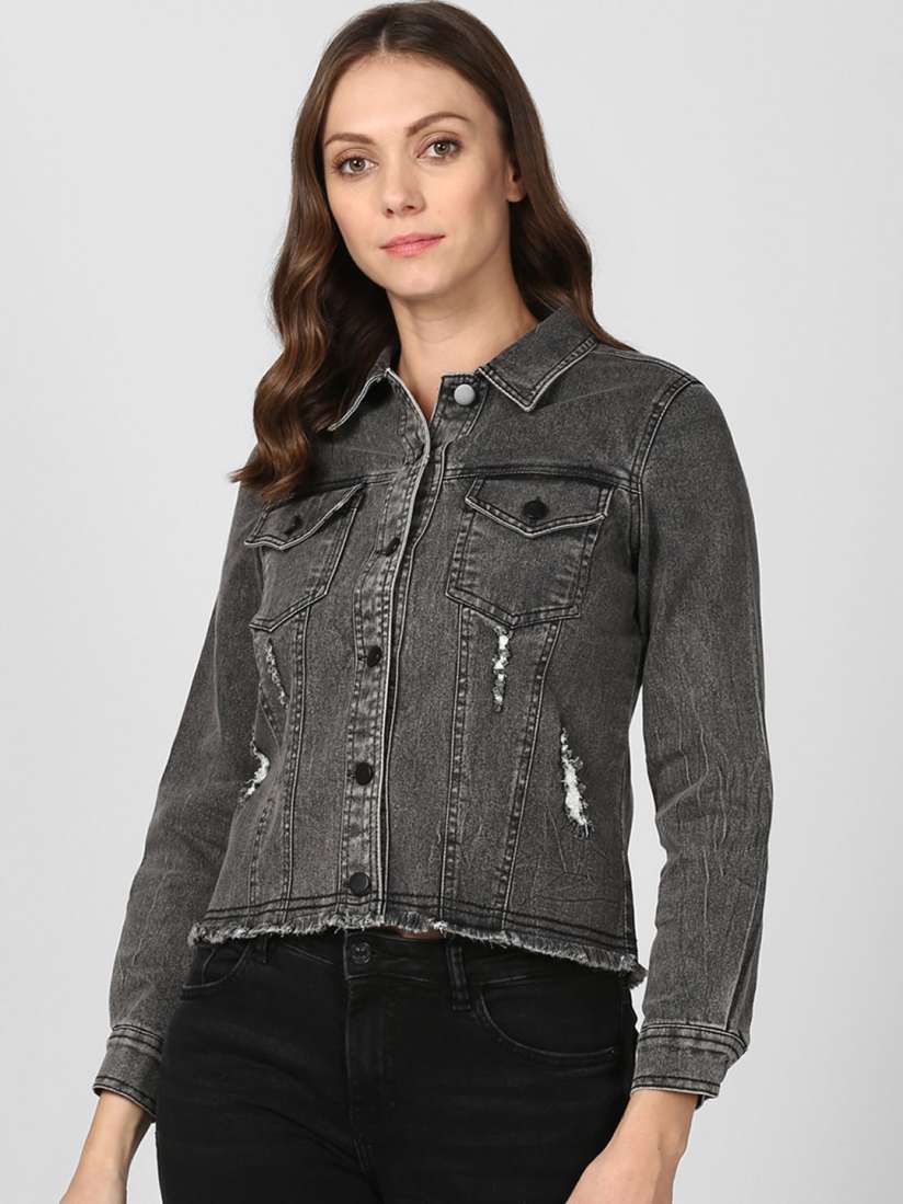 Buy StyleStone Women Black Solid Denim Jacket Jackets for Women 10702320 Myntra