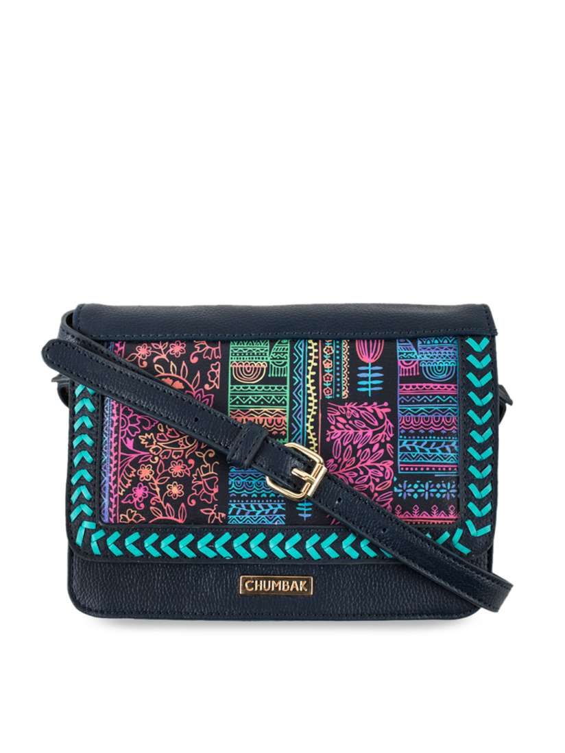 Buy Chumbak Blue Printed Sling Bag Handbags for Women 10580548 Myntra