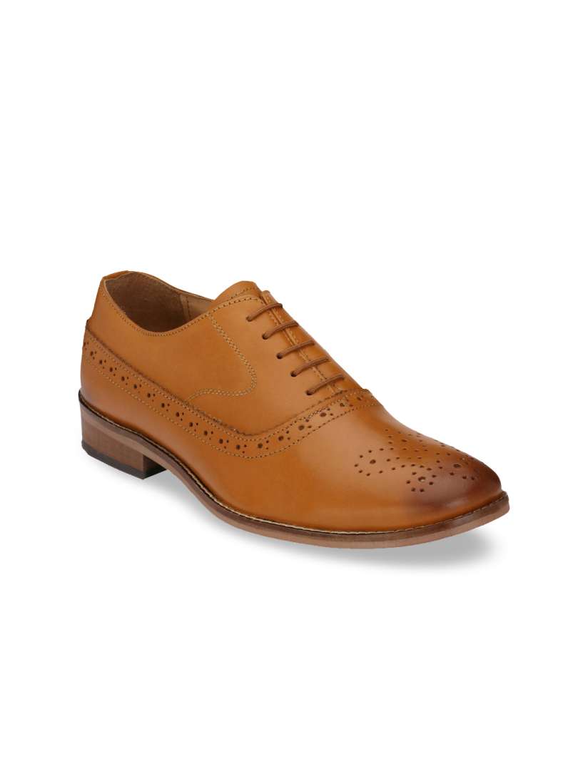 Buy Hirels Men Tan Brown Solid Leather Formal Oxfords Formal Shoes for Men 10585632 Myntra