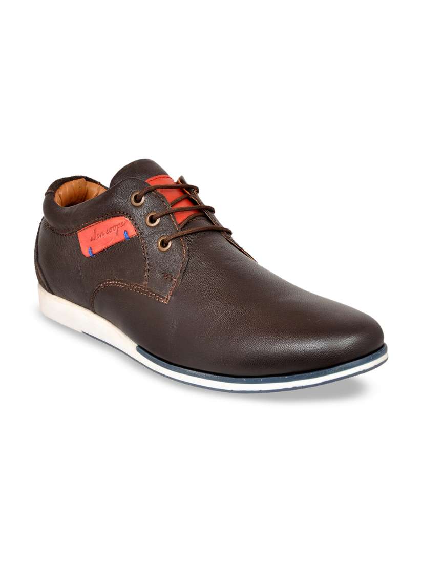 Buy Allen Cooper Men Brown Leather Derbys Casual Shoes for Men