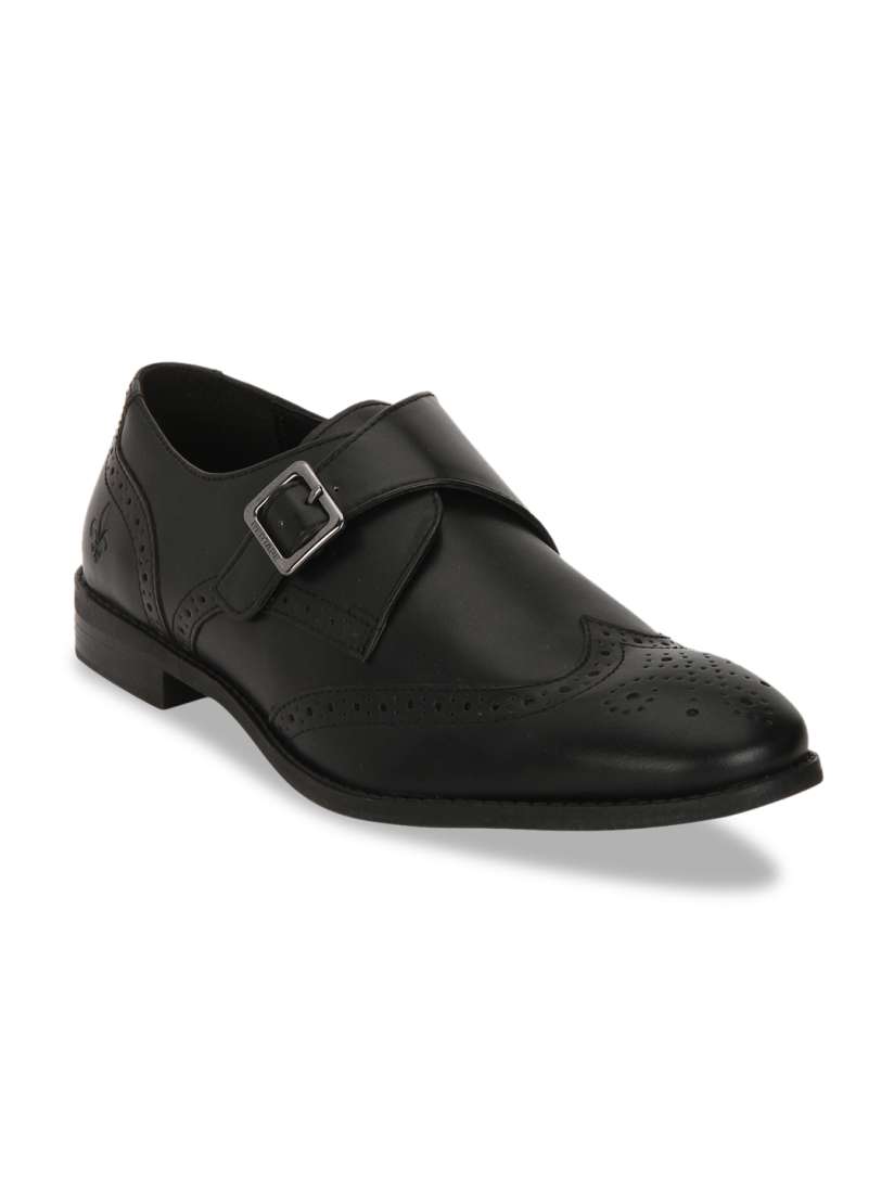 Buy Bond Street By Red Tape Men Black Perforated Monk Shoes Formal Shoes for Men 11307382 Myntra