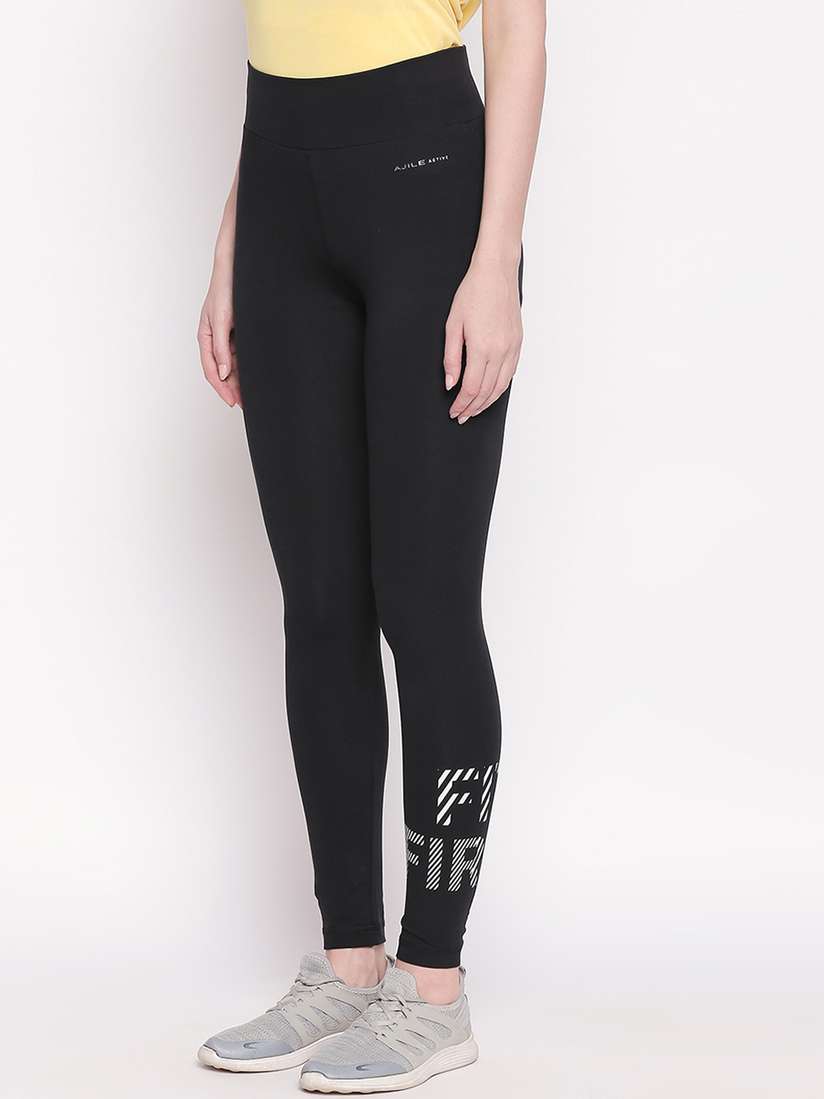 Ladies Leggings Ajio Above Ankle Length Leggings Buy Ajile