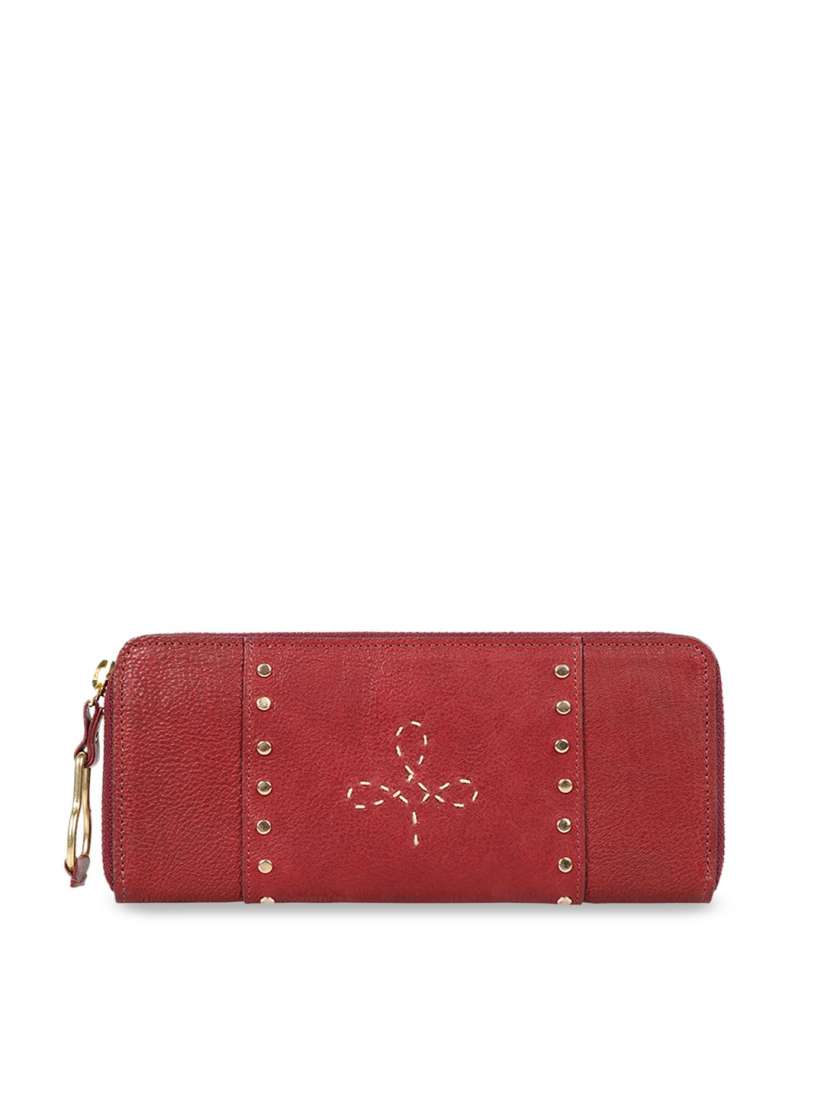 Buy Hidesign Women Red Solid Leather Zip Around Wallet Wallets for Women 11328214 Myntra