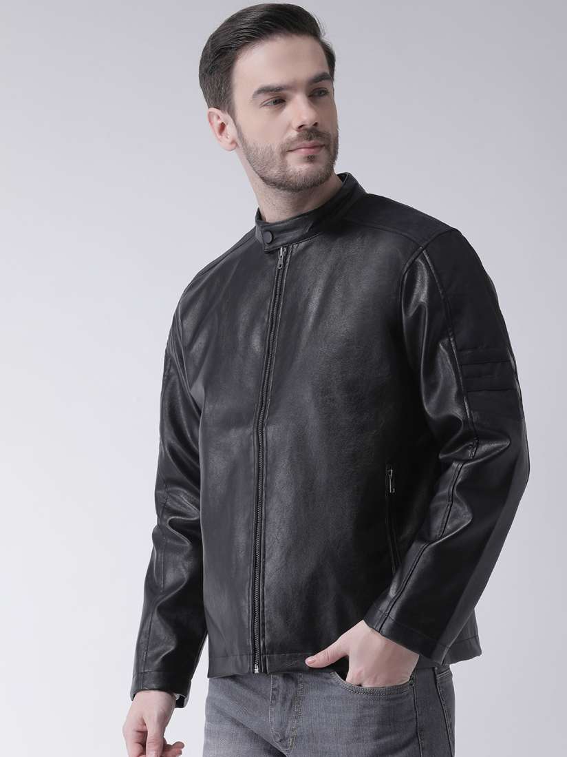 Buy COBB Men Black Solid Lightweight Leather Jacket Jackets for Men 11354406 Myntra