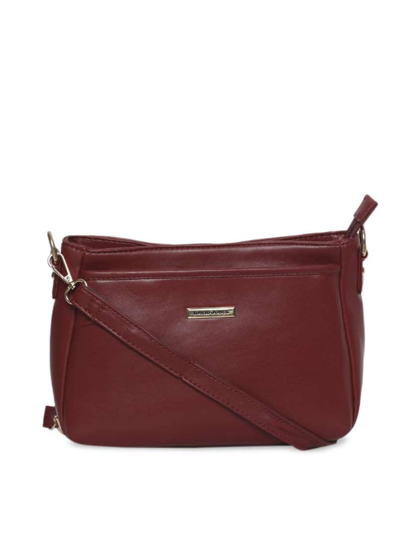 Buy David Jones Maroon Solid Sling Bag Handbags for Women 11365588 Myntra