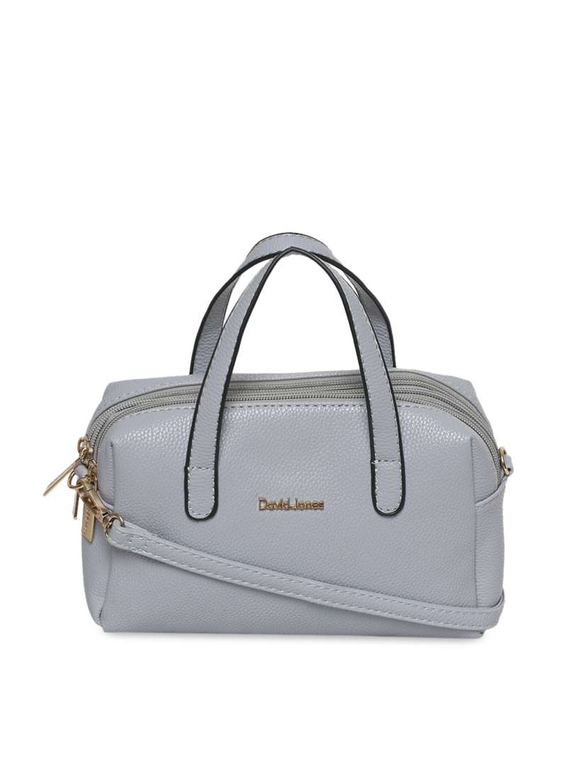 Buy David Jones Grey Solid Handheld Bag Handbags for Women 11365638 Myntra