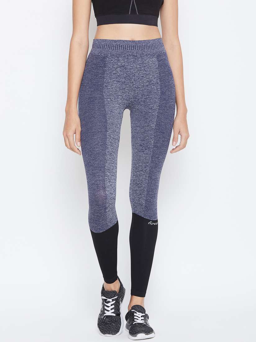Buy C9 AIRWEAR Women Navy Blue Black Colourblocked Tights Tights for Women 11380434 Myntra