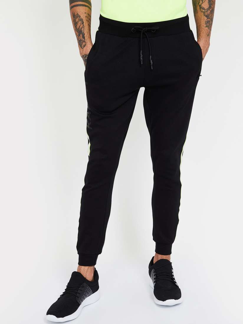 Buy Kappa Men Black Solid Slim Fit Joggers Track Pants for Men 11378032 Myntra