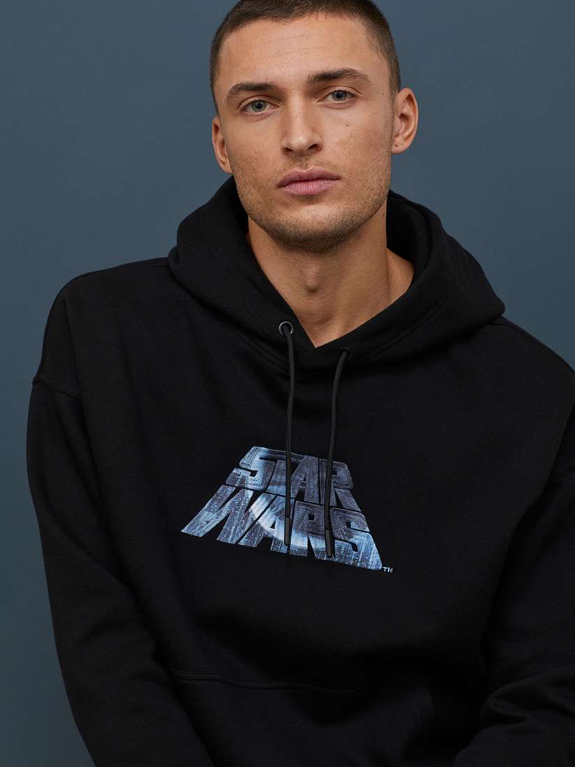 H&m star wars hoodie black on sale