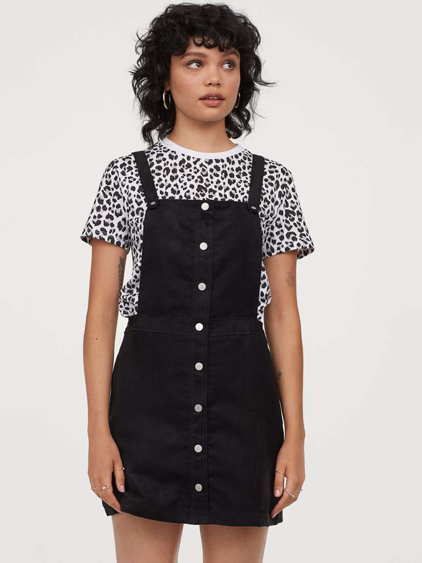 Buy H M Women Black Solid Dungaree Dress Dungarees for Women 11415198 Myntra