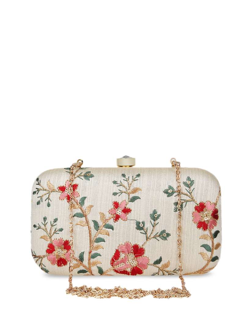 Buy Anekaant Off White Embroidered Clutch Clutches for Women 11275402 Myntra
