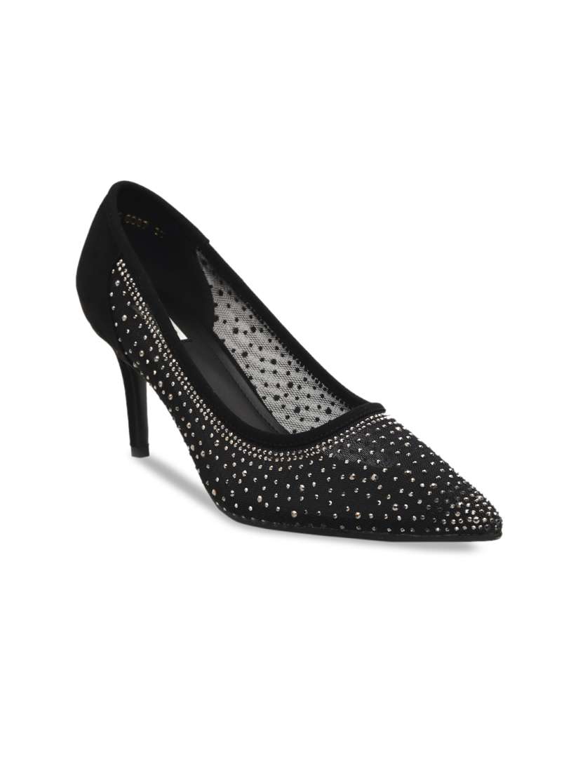 Buy ROSSO BRUNELLO Women Black Embellished Pumps Heels for Women 11278594 Myntra