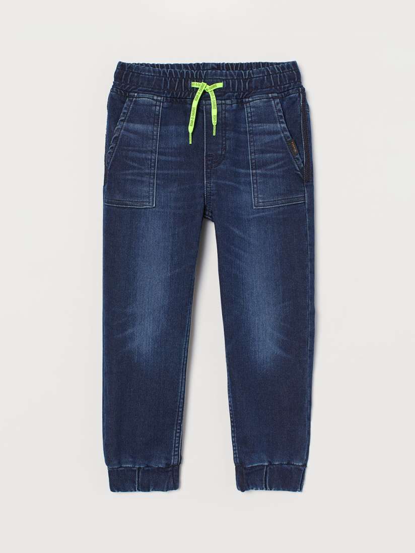 Buy H M Boys Blue Super Soft Denim Joggers Trousers for Boys 11290090 Myntra