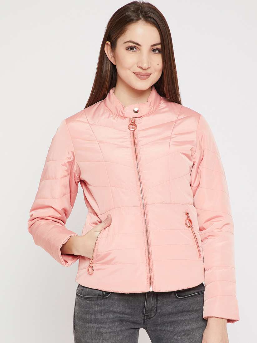 Buy Marie Claire Women Peach Coloured Solid Padded Jacket Jackets for Women 11298972 Myntra