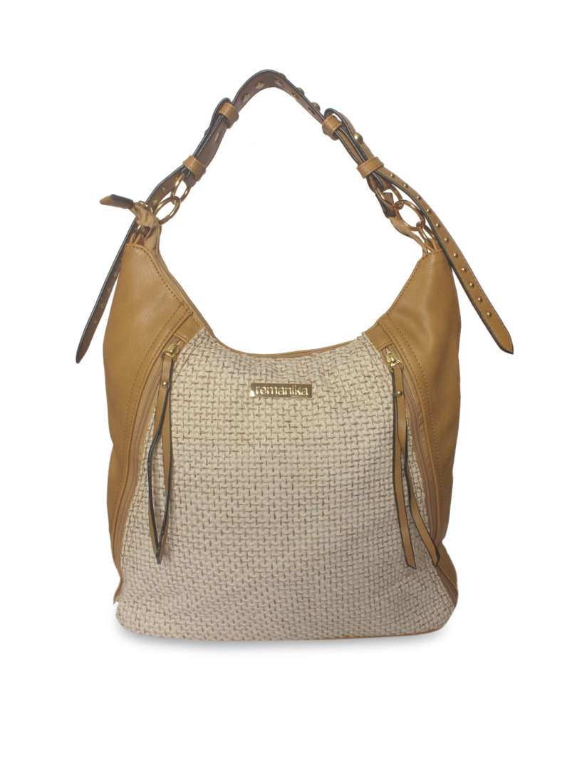 Buy Remanika Beige Solid Hobo Bag Handbags for Women 12571428 Myntra