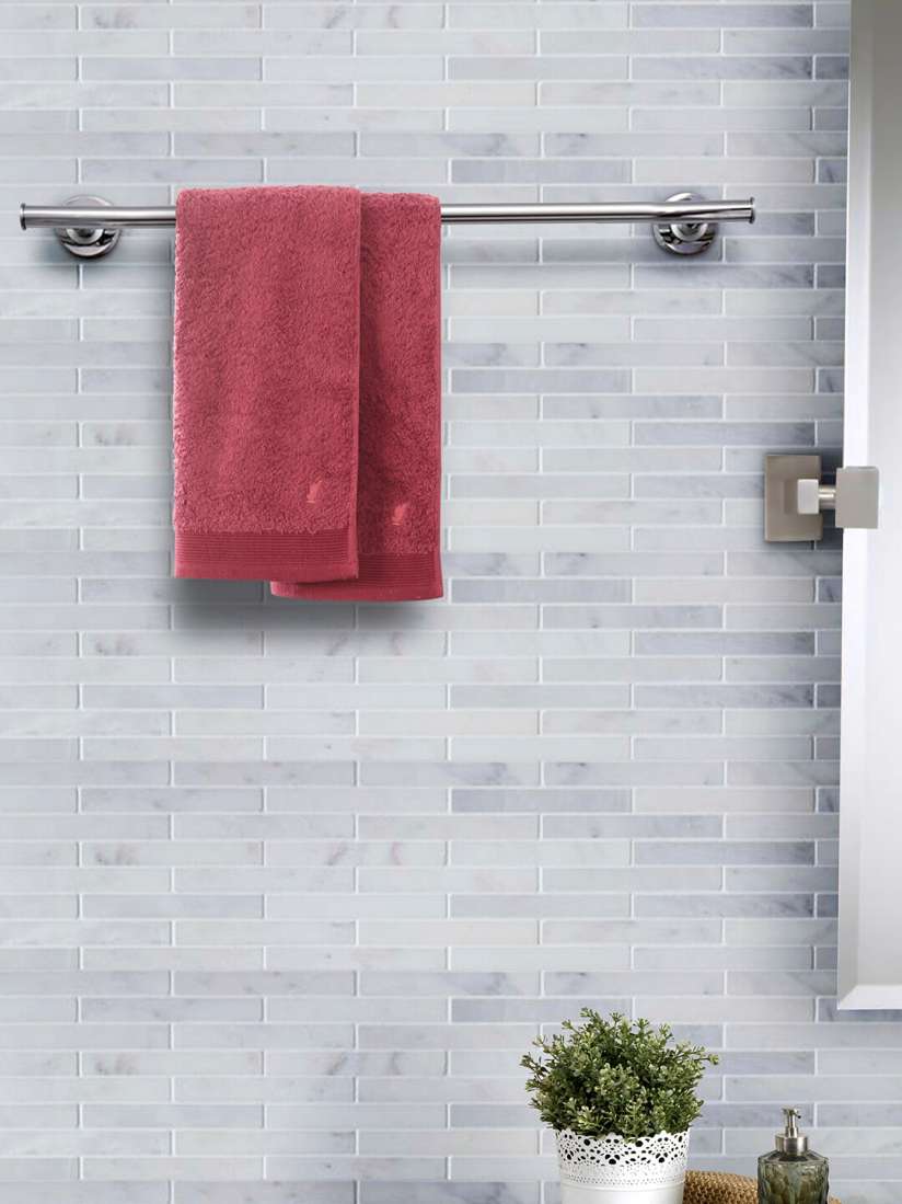 Buy MASPAR Set Of 2 Red 550 GSM Hand Towels Towel Set for Unisex 12705562 Myntra