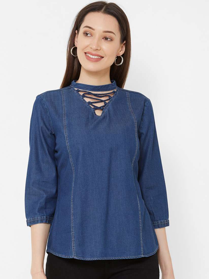 Tops for jeans myntra on sale