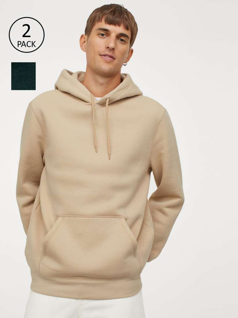 Buy H M Men 2 Pack Relaxed Fit Hoodies Sweatshirts for Men 12710228 Myntra