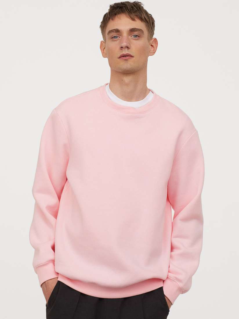 Buy H M Men Pink Relaxed Fit Sweater Sweatshirts for Men 12710084 Myntra